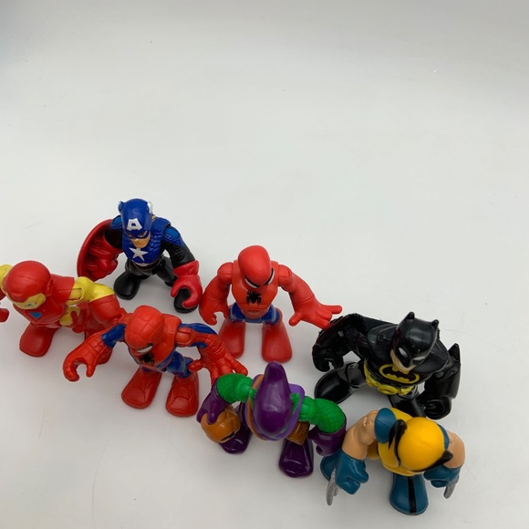 Hasbro Playskool Marvel and DC Comics Superheros Mini Figurines Set of 7 - Picture 5 of 10